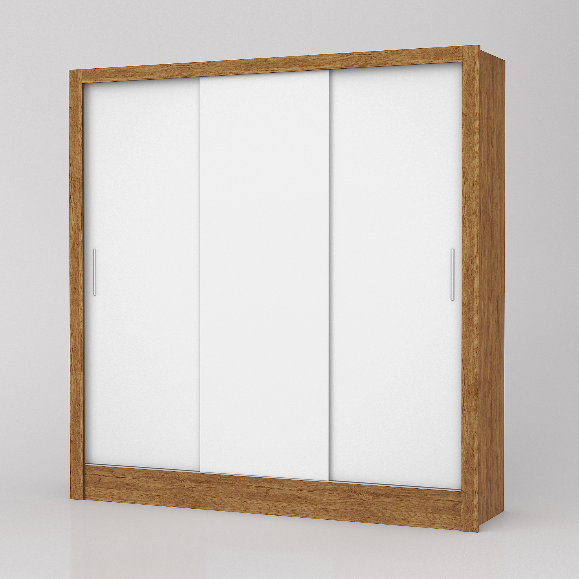 Guarda-Roupa 3 Portas Dubai/Santiago (Sem espelho) 1,79 m Branco – CARIOCA MÓVEIS
