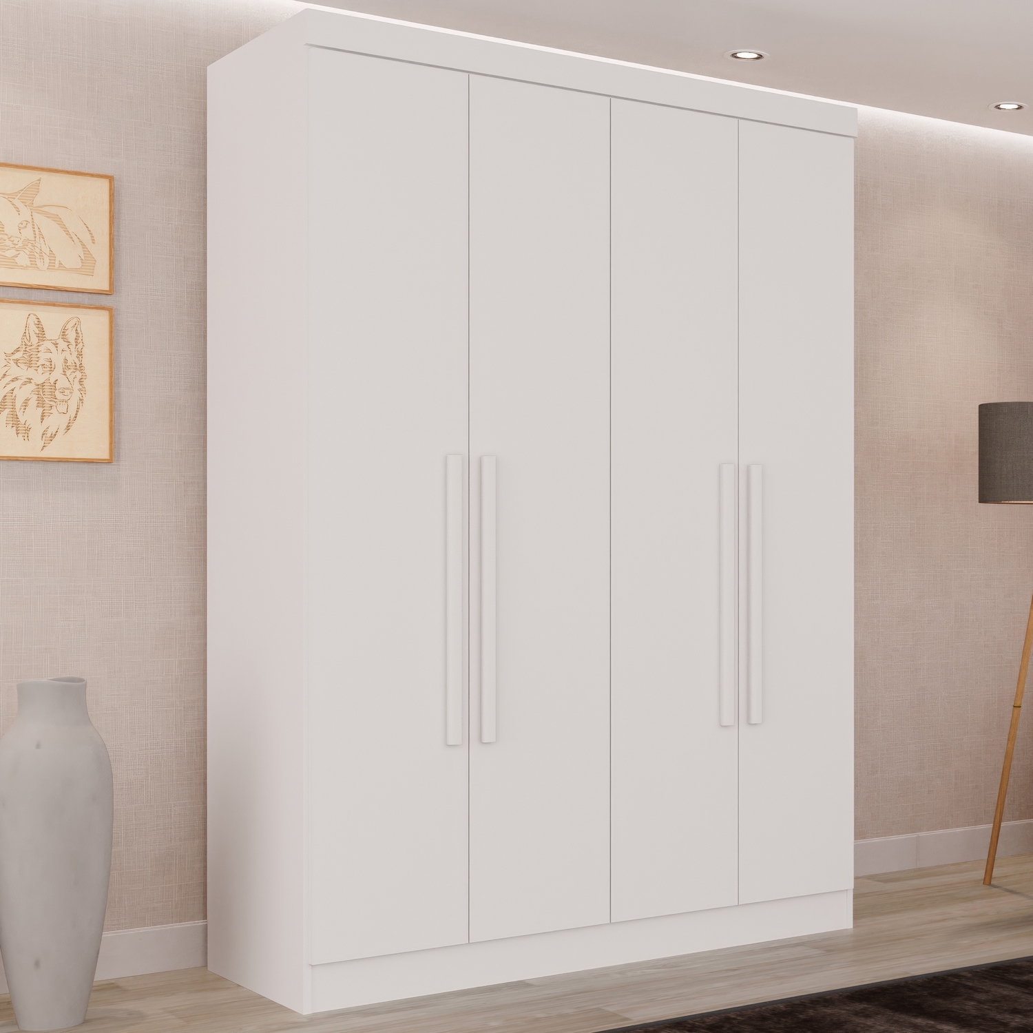 Guarda-Roupa 4 Portas Recife 1,21 m Branco – SALLETO