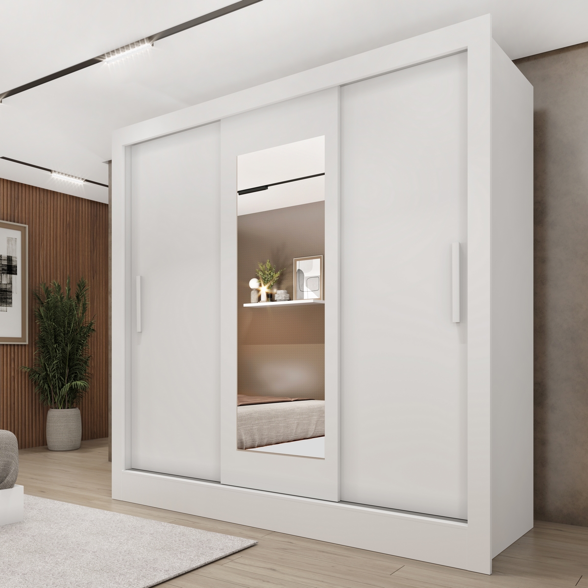 Guarda-Roupa 3 Portas Valencia/Turia/Vitoria 1,90 m Branco Neve – TCIL